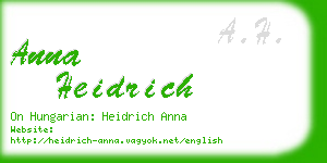 anna heidrich business card